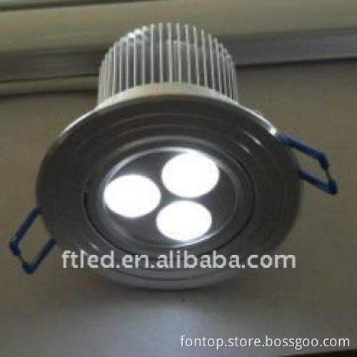 high power Bridgelux 9w led downlight 3*3W